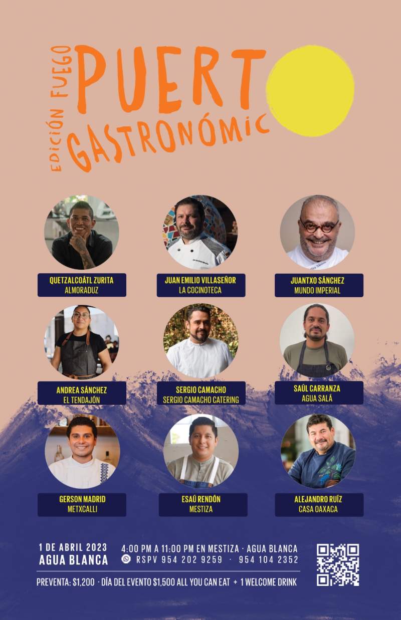 CANIRAC Puerto Escondido anuncia el festival “Puerto Gastronómico, Edición Fuego”