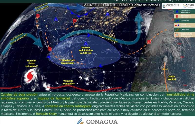 Se prevén lluvias ligeras en zonas montañosas de Oaxaca para este miércoles