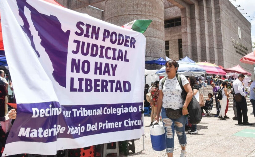 Trabajadores del Poder Judicial liberan accesos de edificio del Consejo de la Judicatura Federal