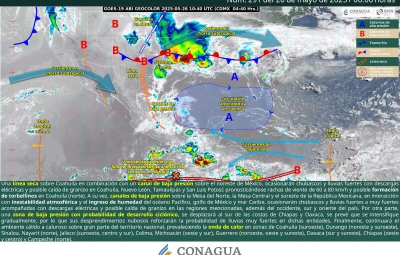 Se prevén lluvias de intensidad variable en gran parte del estado