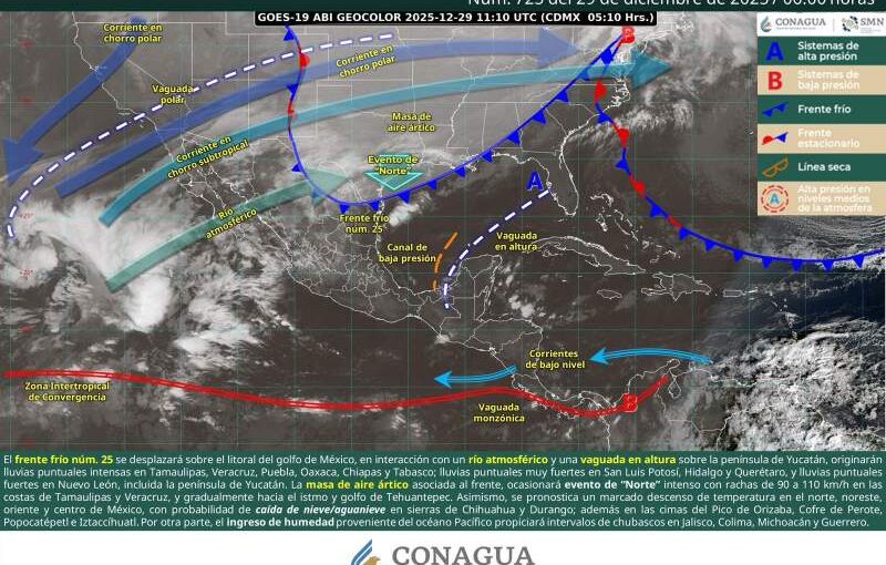 Pronostican inestabilidad atmosférica con episodios de lluvias en diversas regiones de Oaxaca